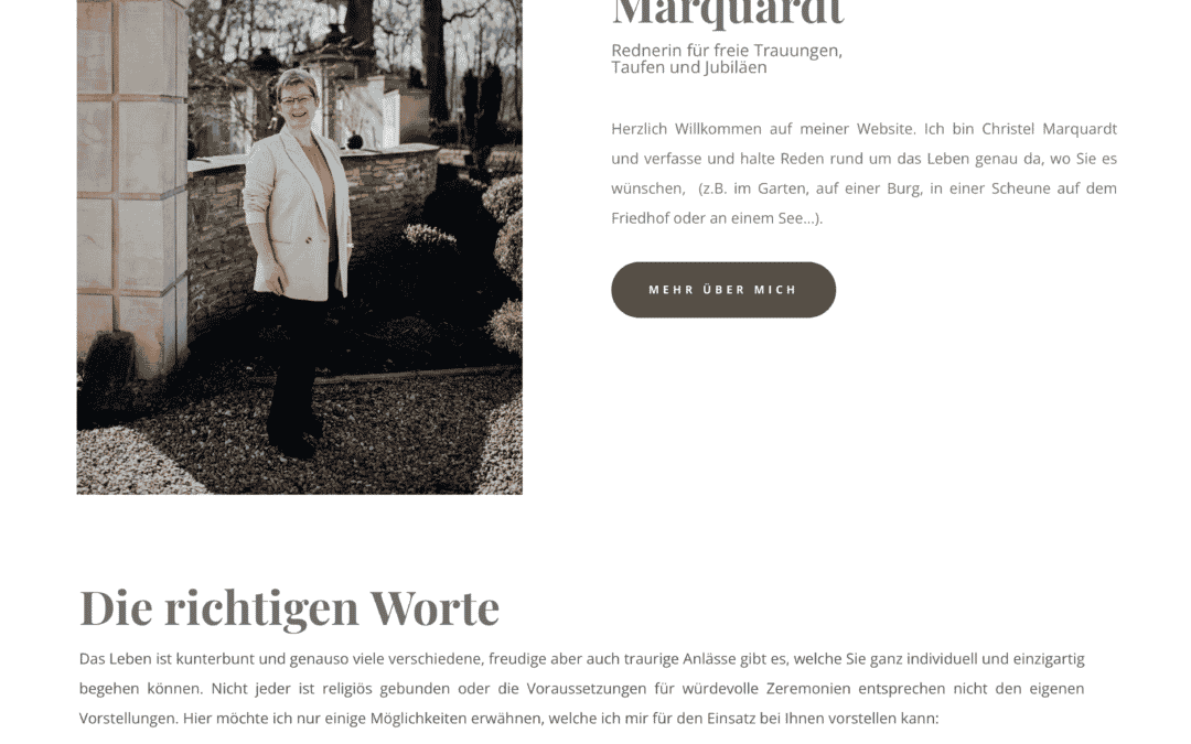 Homepage I freie Rednerin Christel Marquardt