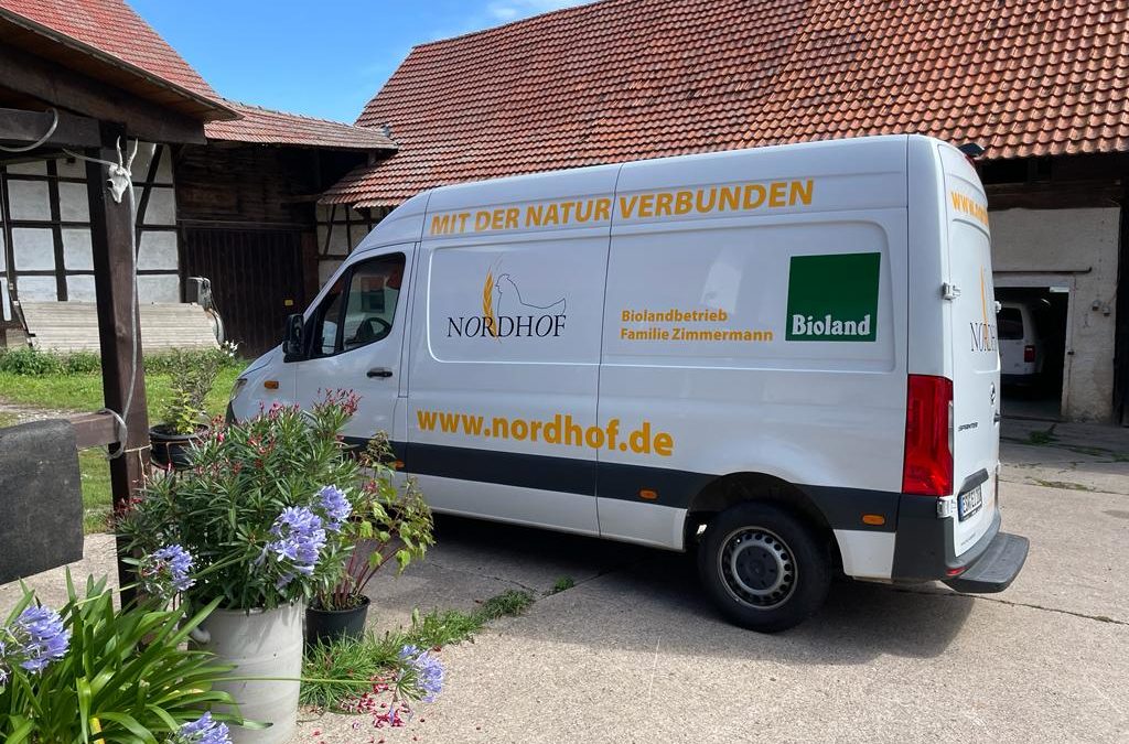 Fahrzeugbeschriftung – Ein neuer Sprinter für den Biolandbetrieb Nordhof